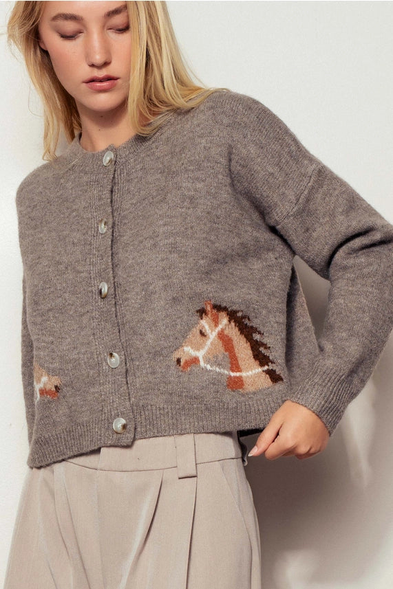 Western Horse Cardigan