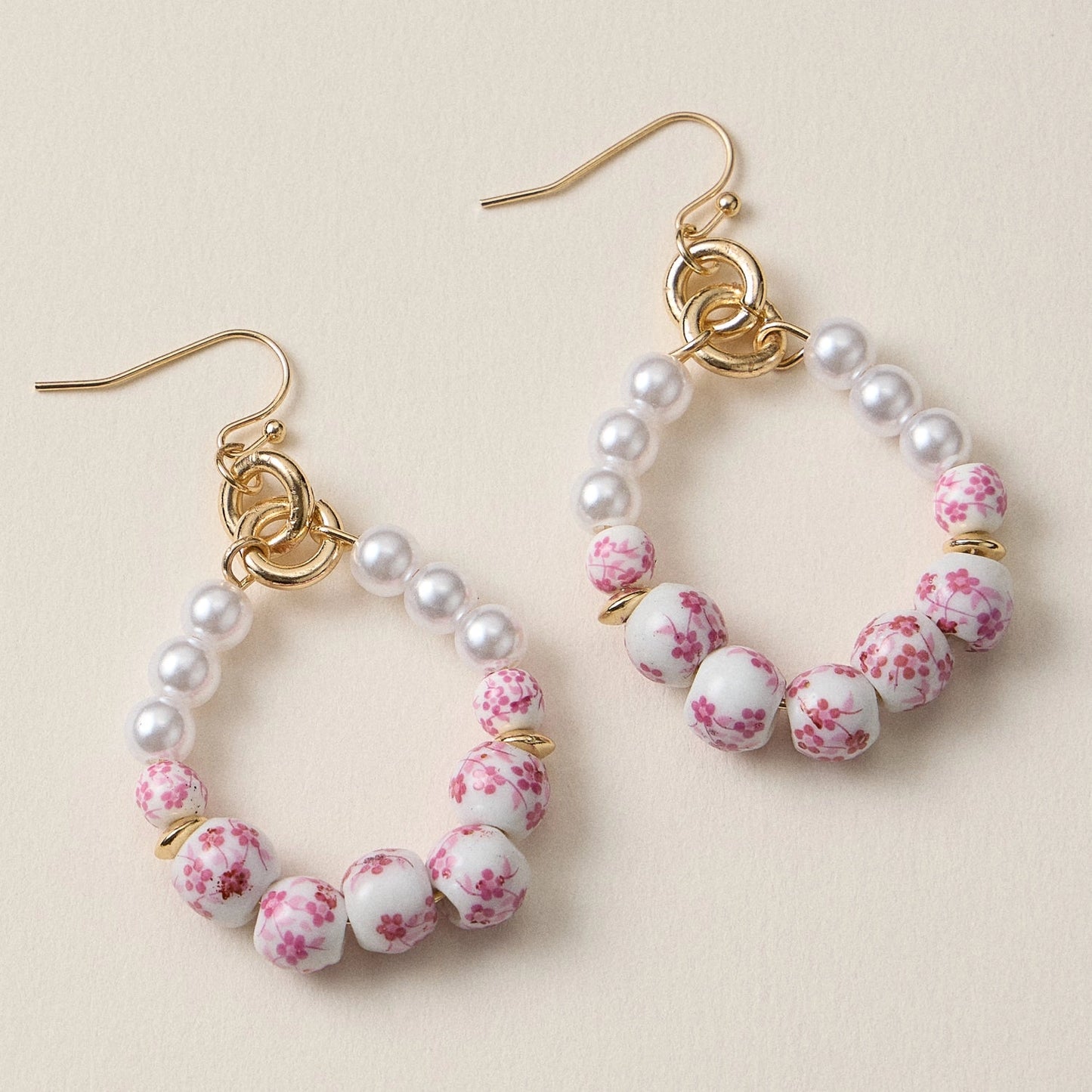 Cherry Blossom Hoops