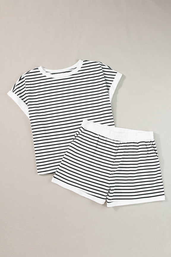 Stripe Edge Short Set - Grace Boutique