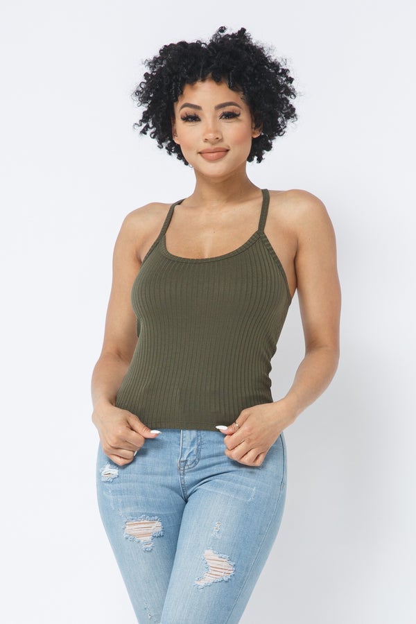 Betty Spaghetti Racer Back Spaghetti Top - Grace Boutique