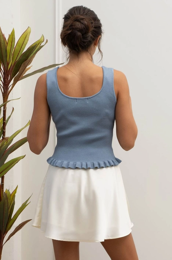 Feminine Flair Knit Tank Top - Grace Boutique