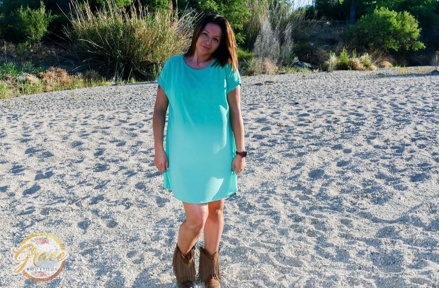 The Simplicity Teal Dress - Grace Boutique