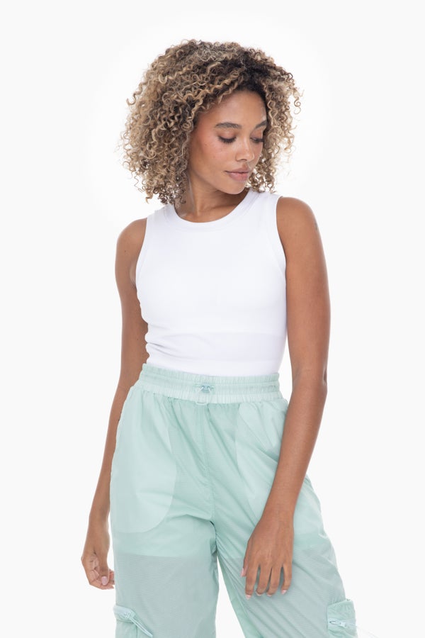 Pure White Ribbed Tank Top - Grace Boutique