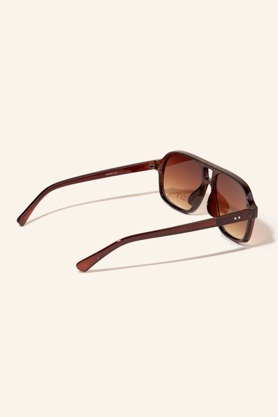 Plastic Aviator Frame Sunglasses