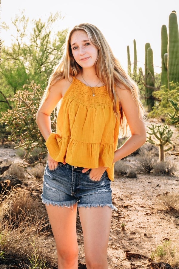 Extra Mustard Spaghetti Top - Grace Boutique