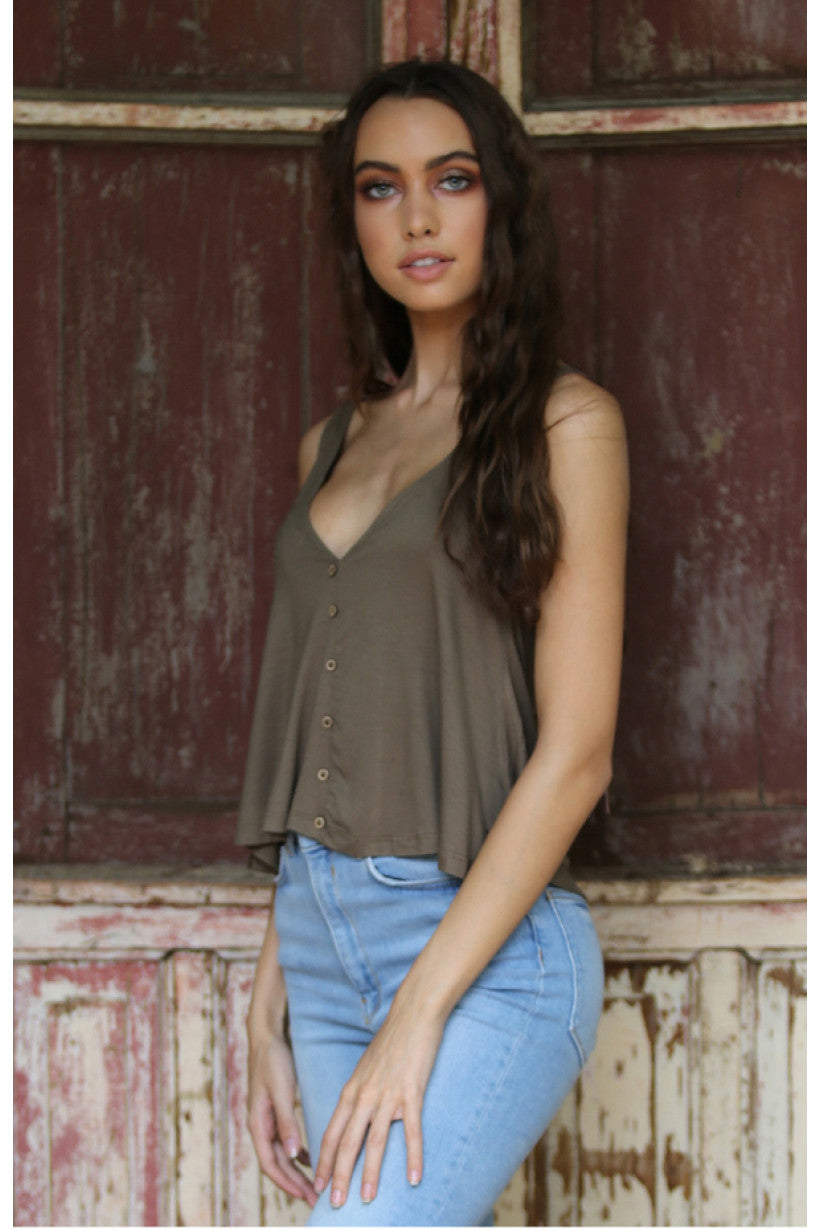 I Olive You Backless Tank Top - Grace Boutique