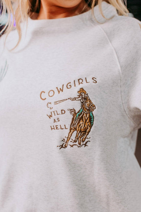 Wild Cowgirl Sweatshirt Pullover - Grace Boutique