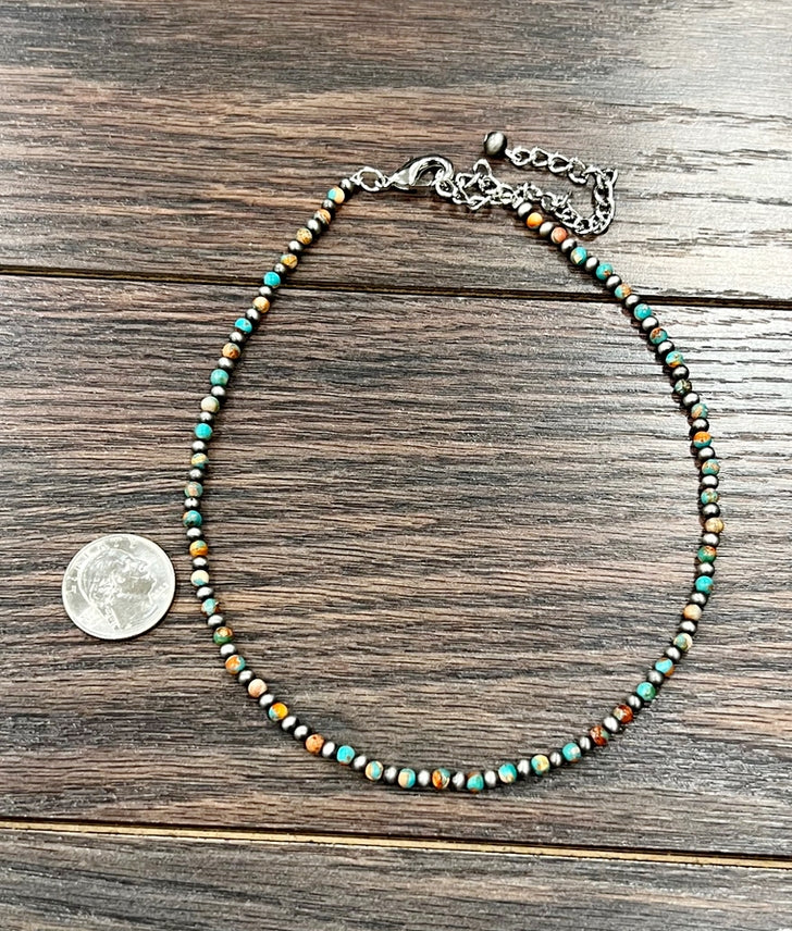 Handmade Round Gemstone Necklace