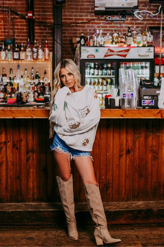 Wild Cowgirl Sweatshirt Pullover - Grace Boutique