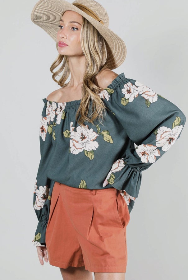 Fall Flowers Top - Grace Boutique