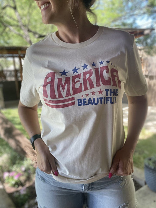 America, the Beautiful Graphic Tee - Grace Boutique