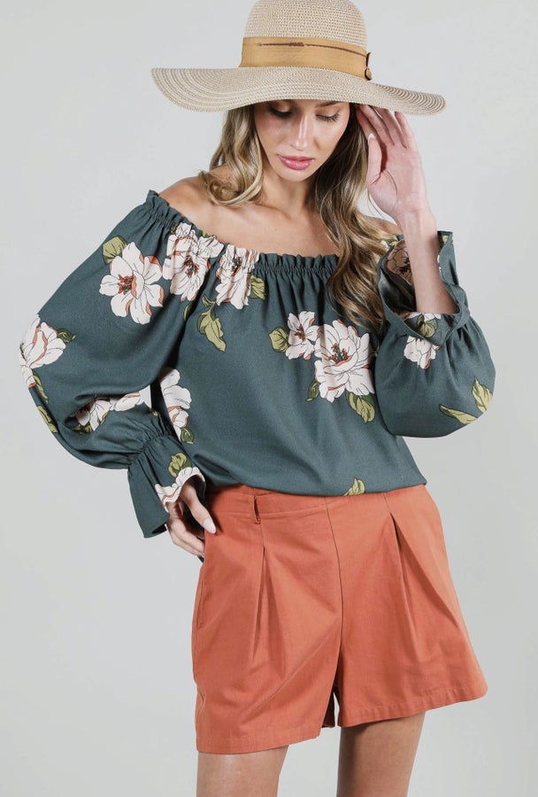 Fall Flowers Top - Grace Boutique