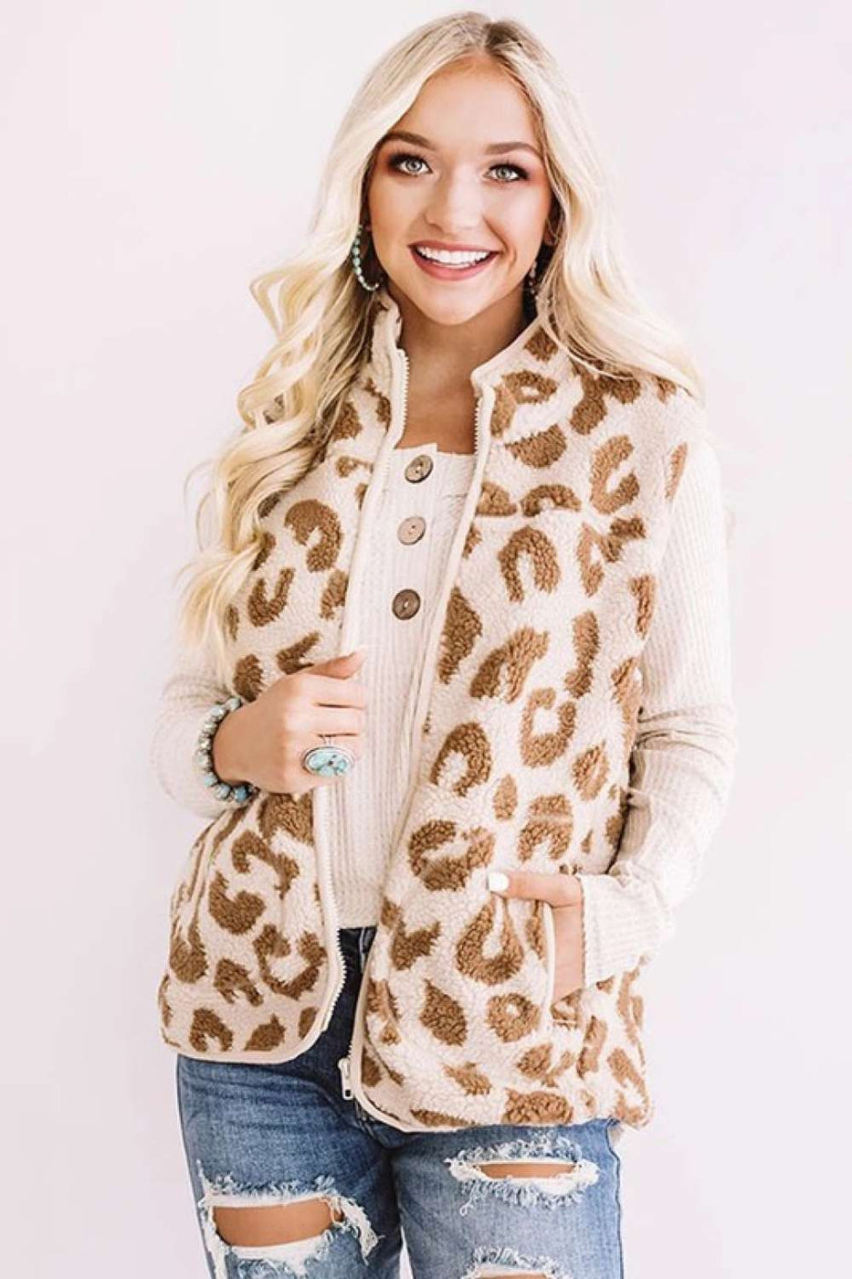 In Your Leopard Dreams Vest - Grace Boutique