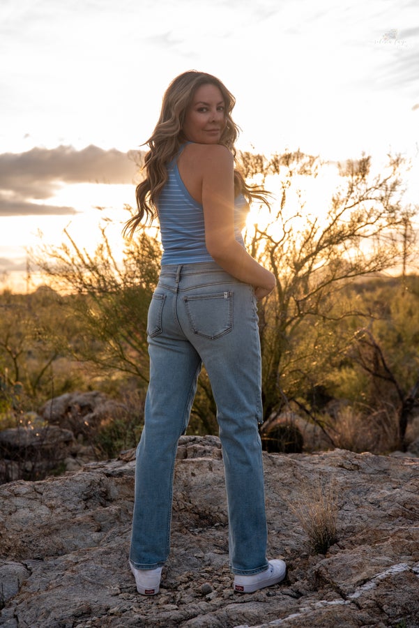 Classic Comfort Straight Distressed Jean - Grace Boutique