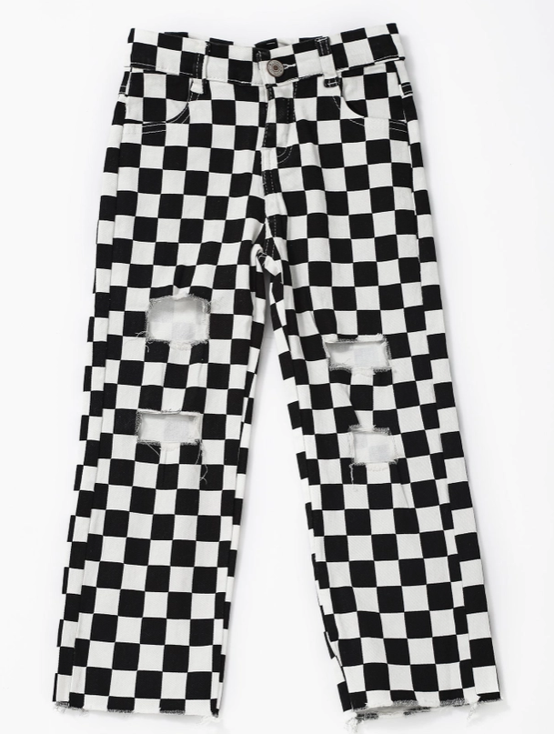 Urban Checkers Kid Jeans - Grace Boutique