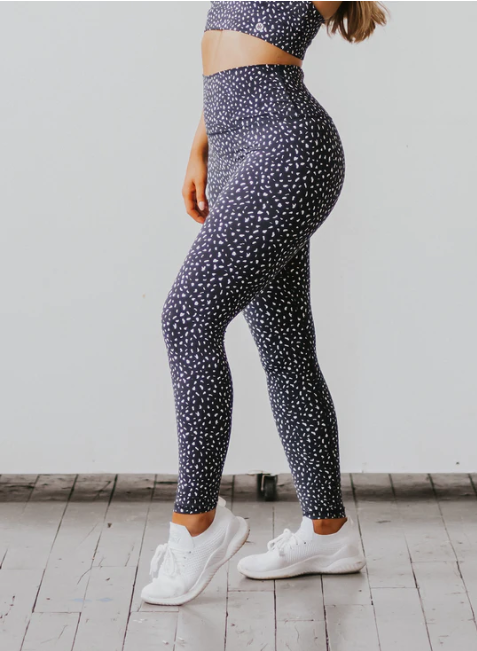 Astoria Luxe Ignite Full Length Legging - Black Speckle - Grace Boutique