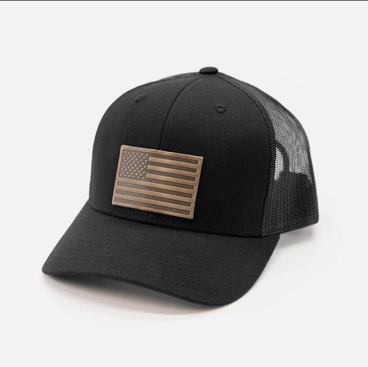 Men's American Flag Patch Trucker Hat - Grace Boutique